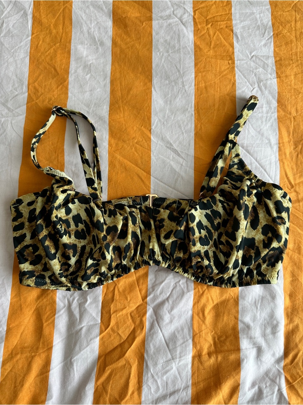 Leopard print bikini top